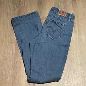 Levi Strauss Womens Classic Bootcut Jeans Size 8 Blue Denim Stretch Boot Leg EUC
